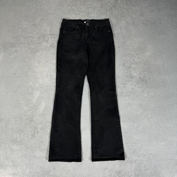 Basic Editions Black Bootcut Pants - Size: 6 - Picture 1 of 10
